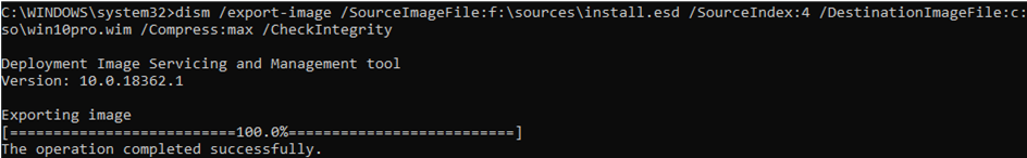 dism export-image specific win 10 edition 