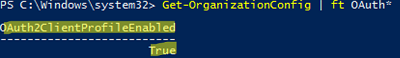 OAuth2ClientProfileEnabled - modern authentication (ADAL) is enabled for Microsoft 365 tenant