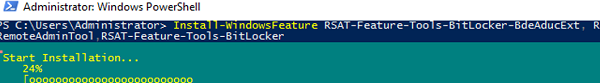 powershell install BitLocker Active Directory tools