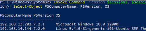 psremoting over ssh: run commands on windows and linux hosts