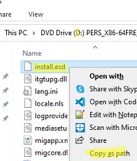 copy install.esd file path