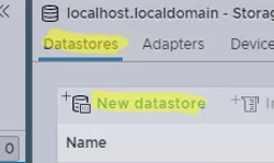 create VMFS datastore