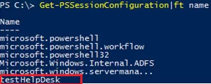 Get-PSSessionConfiguration - get jea endpoints