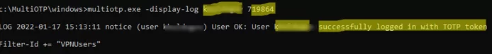 multiotp.exe -display-log 