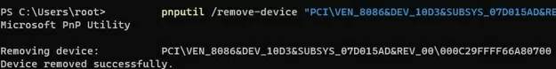 pnputil remove ghost network adapter on windows 11