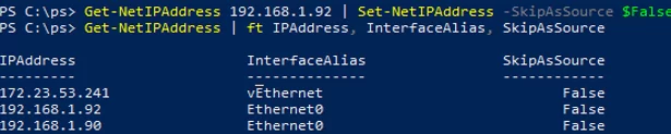 powershell: Set-NetIPAddress SkipAsSource