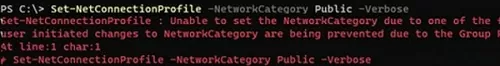 Set-NetConnectionProfile error: NetworkCategory cannot be changed from DomainAuthenticated